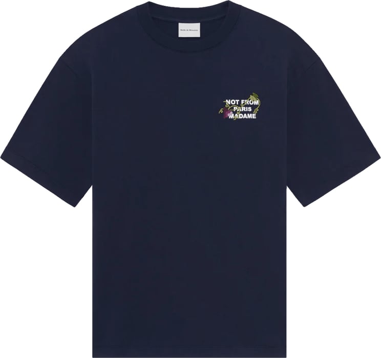 Drôle de Monsieur VINE EMBROIDERED SLOGAN T-SHIRT