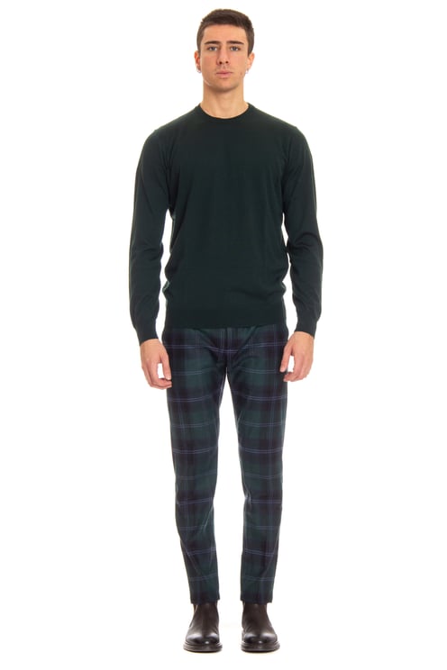 Drumohr Extrafine Super 140's Wool Crewneck Sweater