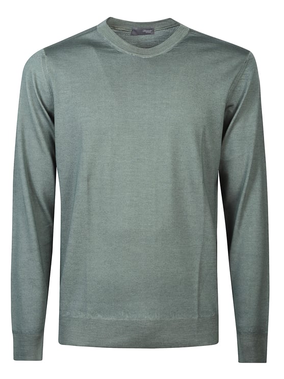 Drumohr Green Virgin Wool Knit Sweater