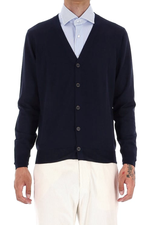 Drumohr Extrafine Super 140’s Wool Cardigan