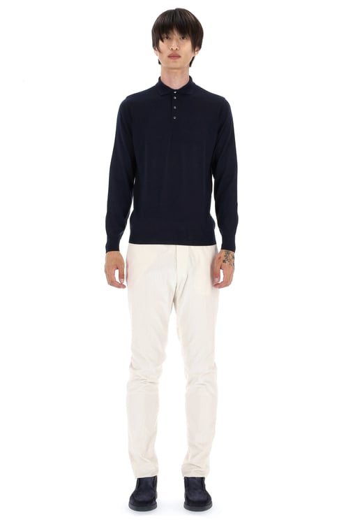 Drumohr Extrafine Super 140’s Wool Polo