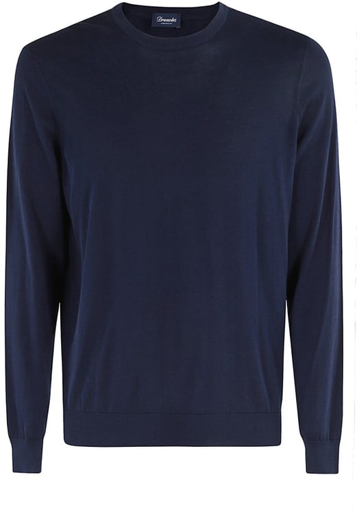 Drumohr Crew Neck Sweater In Shaved Cotton