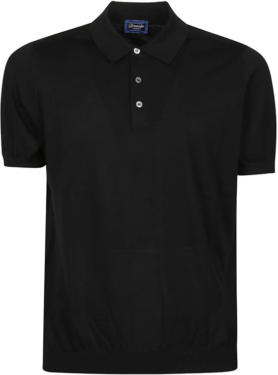Drumohr Short Sleeve Logo Polo Shirt Black