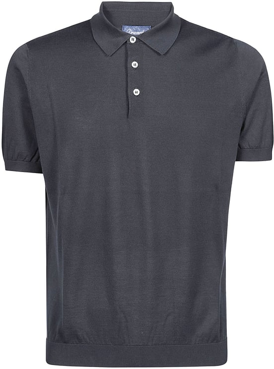 Drumohr Short Sleeve Logo Polo Shirt Blue