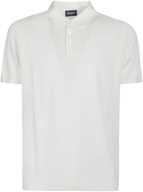 Drumohr Short Sleeve Logo Polo Shirt White