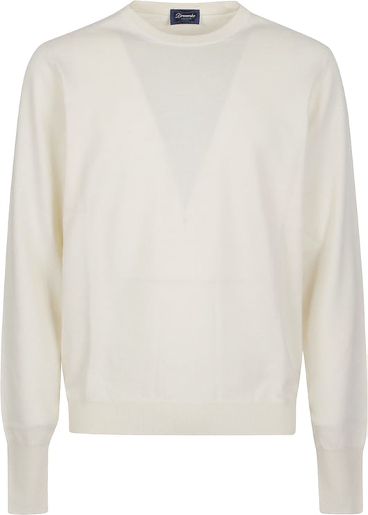 Drumohr Round Neck Sweater White