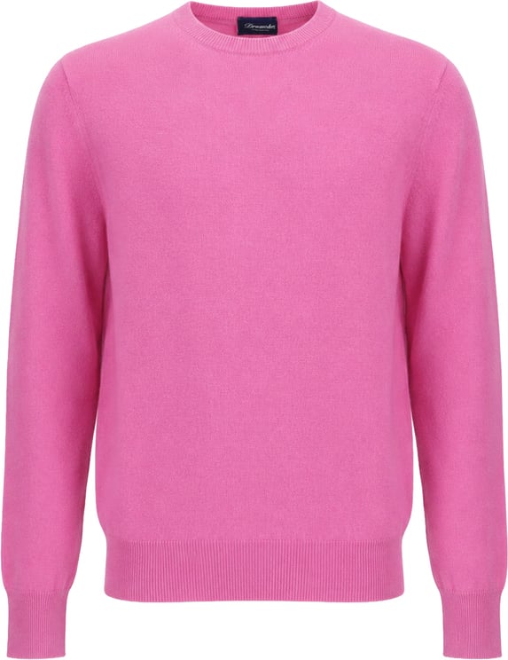 Drumohr Pink Round Neck Cashmere Silk Sweater