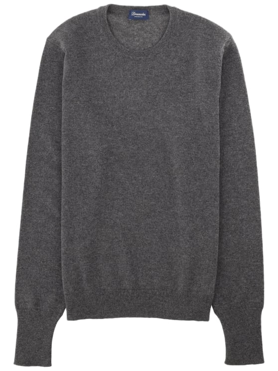 Drumohr Refined Round Neck Sweater with Fine Knit Texture