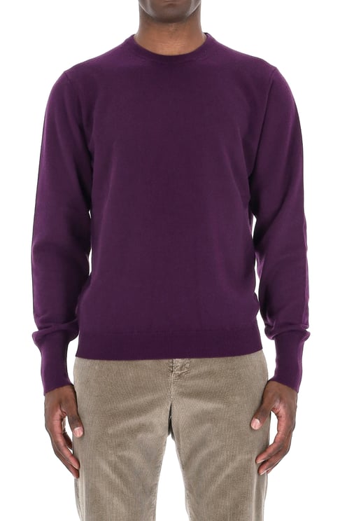 Drumohr Solid Color Pure Cashmere Crewneck Sweater