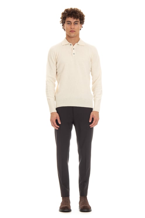 Drumohr Angora Wool Knit Polo