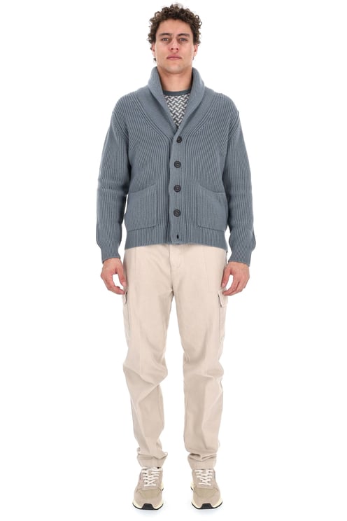 Drumohr Steve McQueen Shawl Collar Merino Wool Cardigan