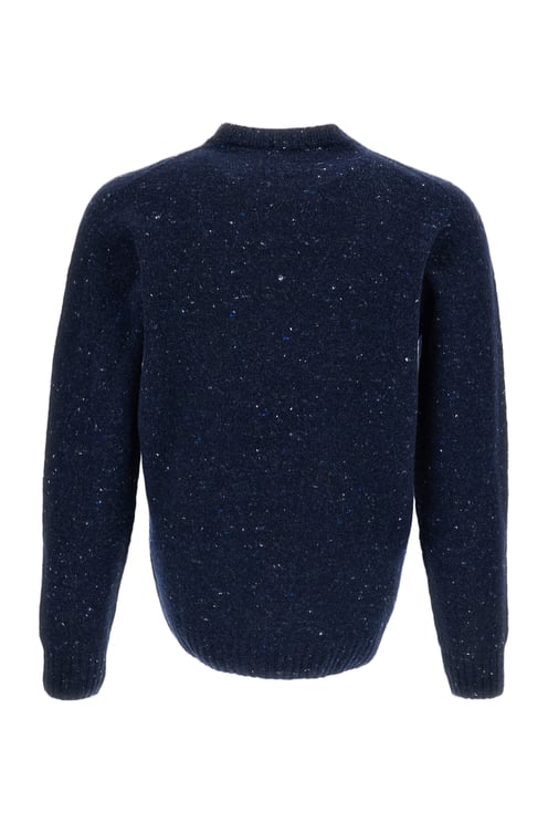 Drumohr Flecked Tweed Effect Crewneck Sweater