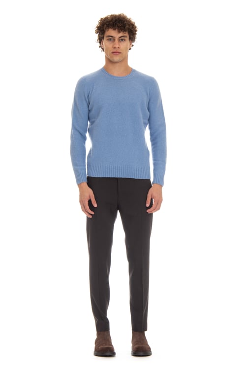 Drumohr Brushed Wool Garzata Crewneck Sweater