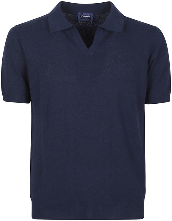 Drumohr Short Sleeve Jhonny Polo Shirt Blue