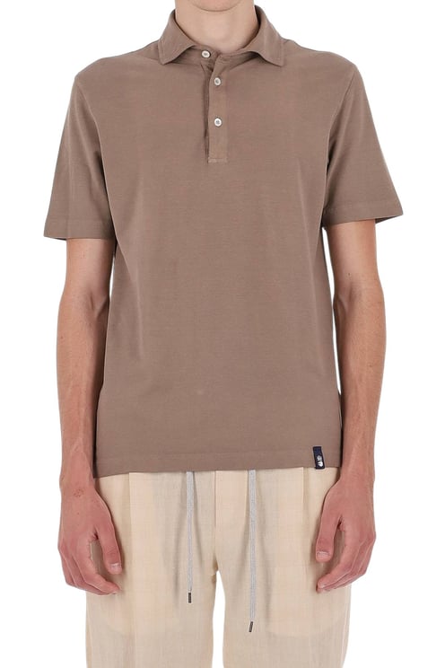 Drumohr Muted Earthy Tone Ice Cotton Polo Shirt