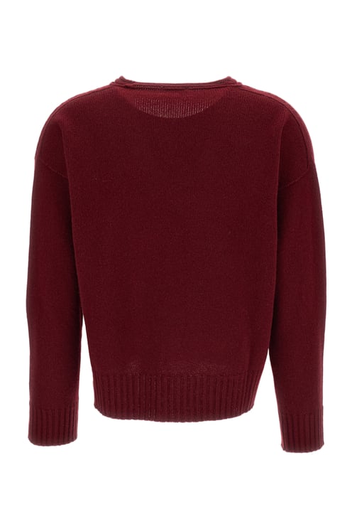Drumohr Cashmere Boxy V-Neck Sweater with Kimono Sleeves