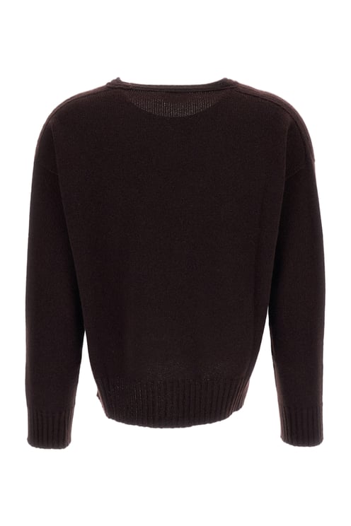 Drumohr Boxy Cut Cashmere Sweater with Ribbed Details