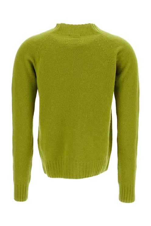 Drumohr Mock Neck Wool Pullover with Raglan Sleeves