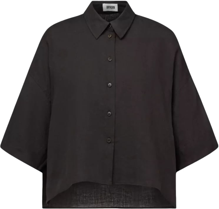 Drykorn Drykorn Yakira Blouses Donkerbruin 126082 Yakira