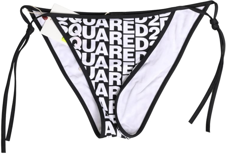 Dsquared2 Dsquared² Multicolor Nylon Logo Print Bikini Bottom Swimwear