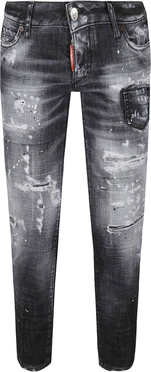 Dsquared2 Fitted Black Denim Jeans