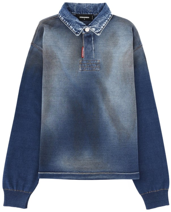 Dsquared2 POLO SHIRT WITH DENIM EFFECT