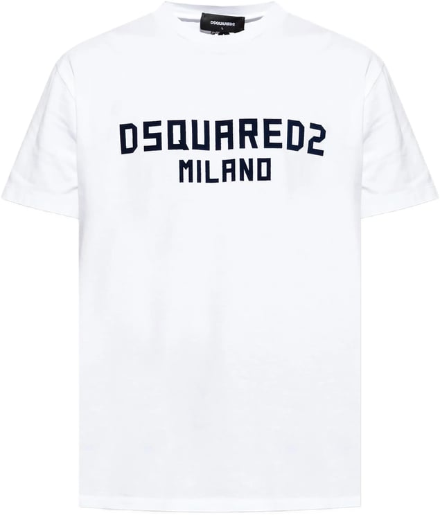 Dsquared2 Cool Fit White Navy Logo T-Shirt
