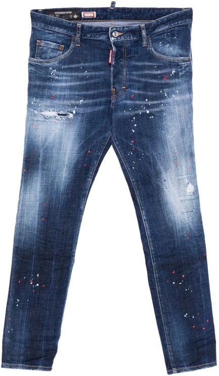 Dsquared2 Slim Fit Distressed Paint Splatter Jeans