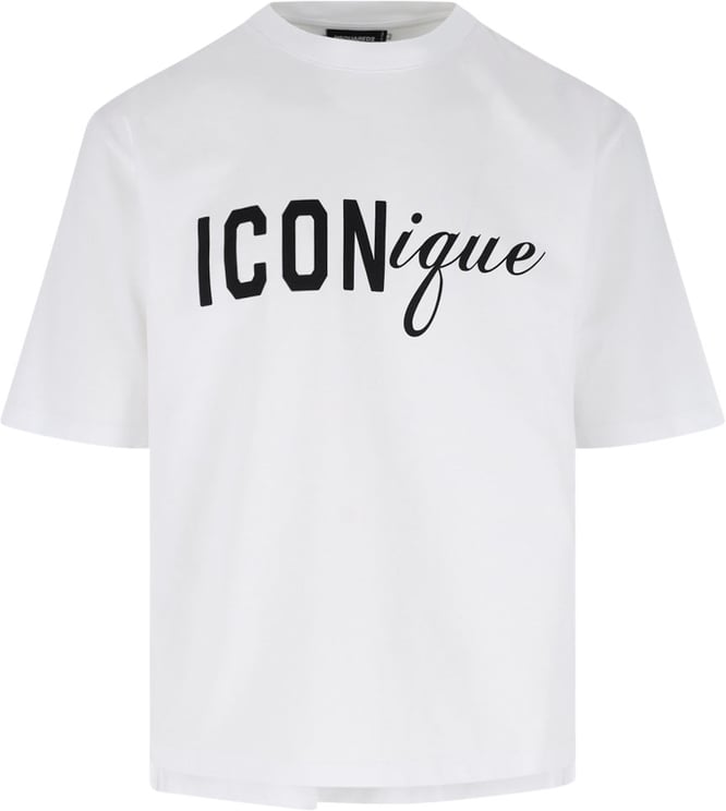 Dsquared2 White ICONique Logo Crew Neck T-Shirt