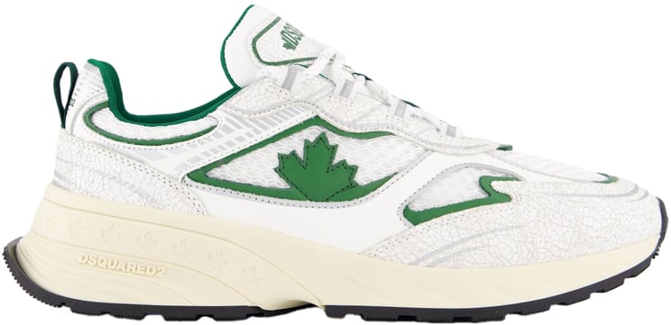 Dsquared2 Heren Sprinter Sneaker Wit/Groen