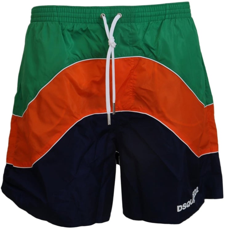 Dsquared2 Dsquared² Multicolor Logo Print Men Beachwear Swimwear Short