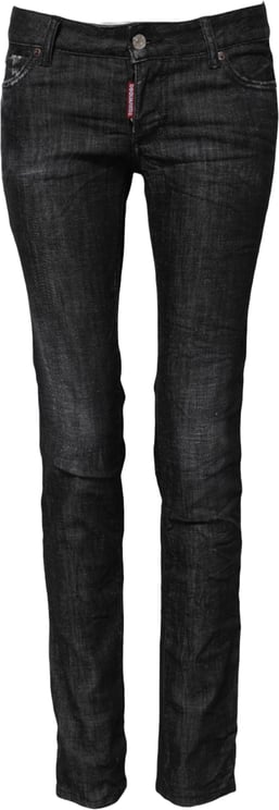 Dsquared2 Dsquared² Black Cotton Low Waist Skinny Denim Jeans