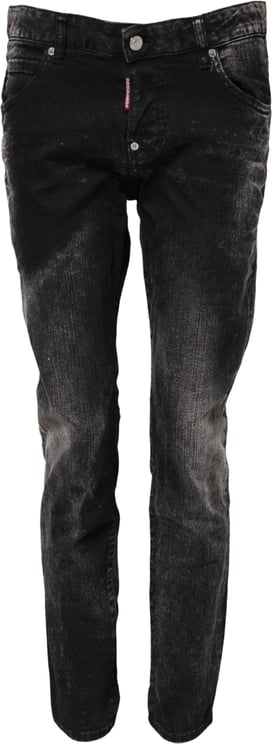 Dsquared2 Dsquared² Black Washed Mid Waist Tapered Denim Jeans