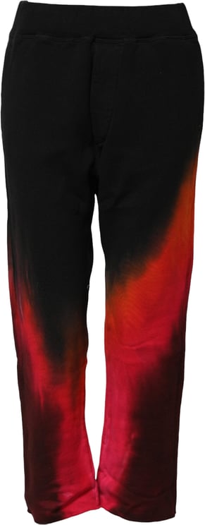 Dsquared2 Dsquared² Black Red Cotton Straight Fit Jogger Pants