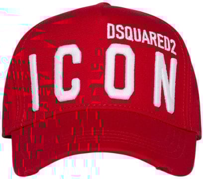 Dsquared2 Cappellino da baseball ricamo Icon rosso