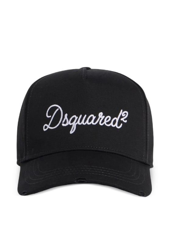Dsquared2 Black Baseball Cap Adjustable Metal Strap