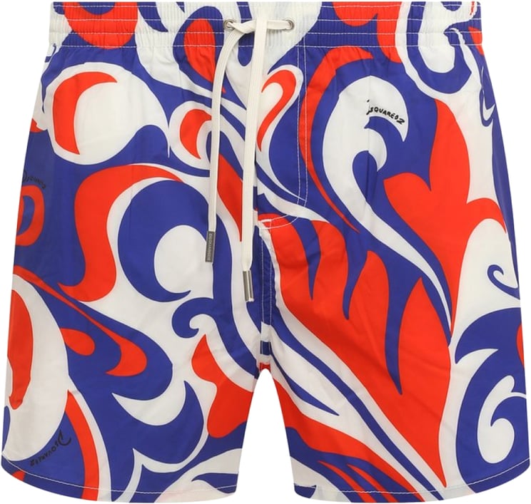 Dsquared2 Logo Boxer Midi Swim Shorts