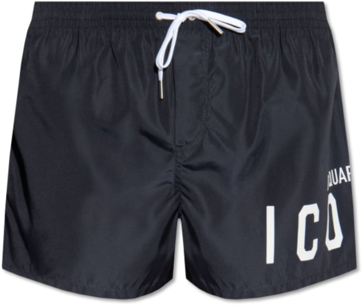 Dsquared2 Mid-Length Black Swim Shorts