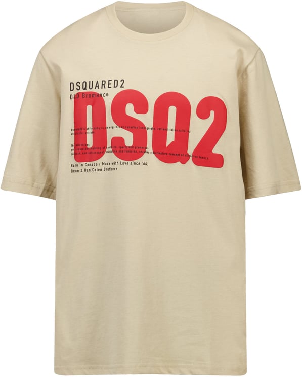 Dsquared2 Dsquared2 Kinder Jongens T-Shirt In Licht Beige