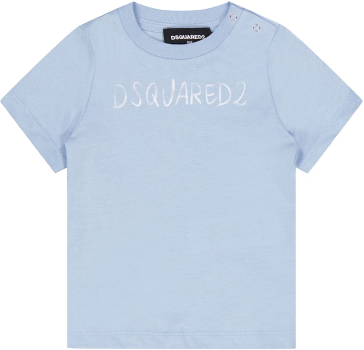 Dsquared2 Dsquared2 Baby Jongens T-Shirt In Licht Blauw