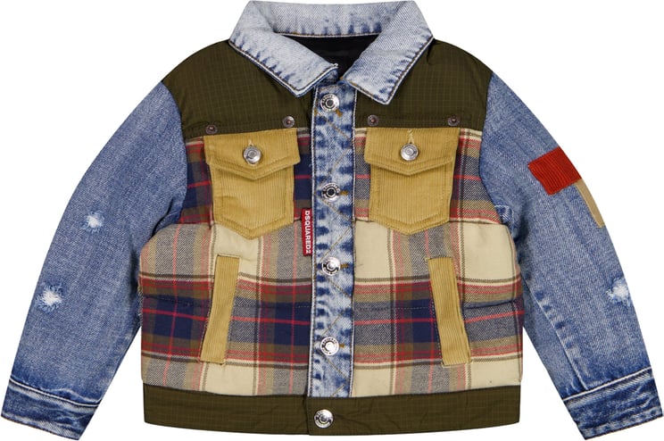 Dsquared2 Dsquared2 Baby Jongens Winterjas In Jeans