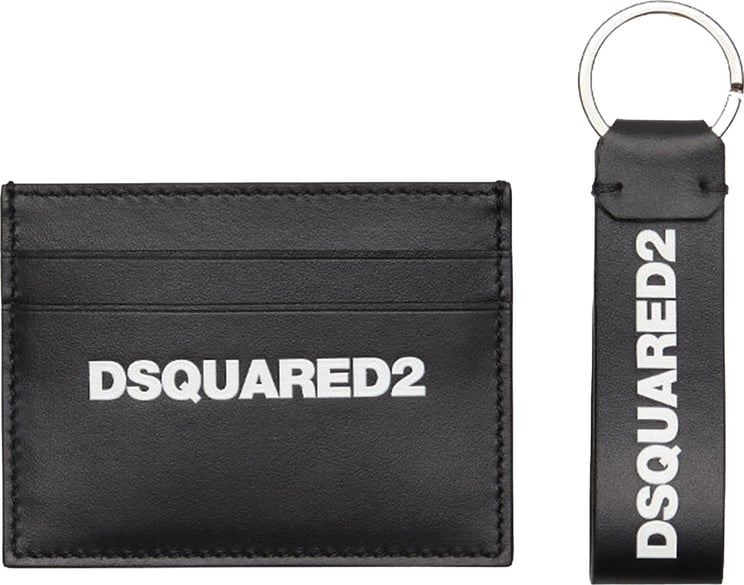 Dsquared2 Gift Box Black Leather Card Holder
