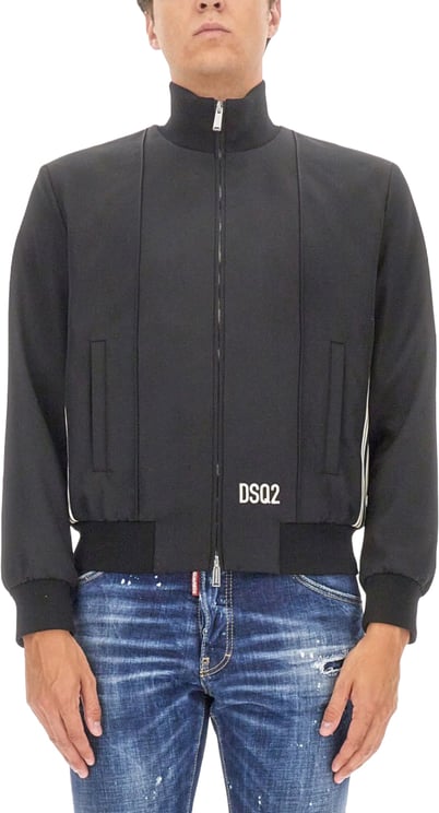Dsquared2 Black Bomber Jacket
