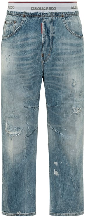Dsquared2 Jeans Kawaii con Effetto Usurato e Tasche