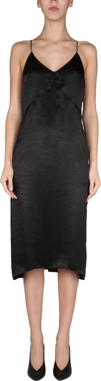 Dsquared2 Midi Dress With Crossed Shoulder Straps