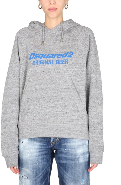 Dsquared2 Heathered Grey Hoodie