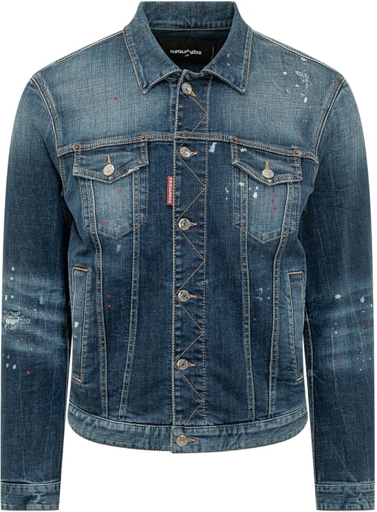 Dsquared2 Giacca Sportiva in Denim con Bottoni