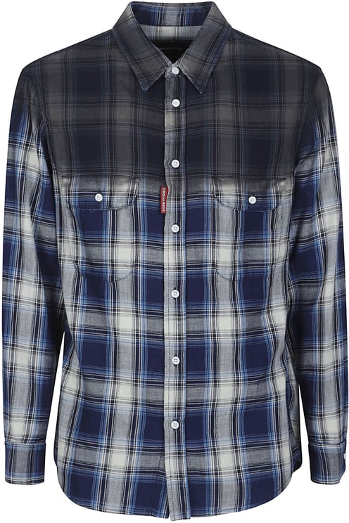 Dsquared2 Canadian Vintage Long Sleeve Shirt Blue