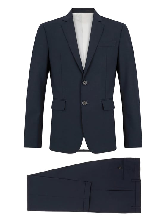 Dsquared2 Tailored Blue Two-Button Virgin Wool Suit