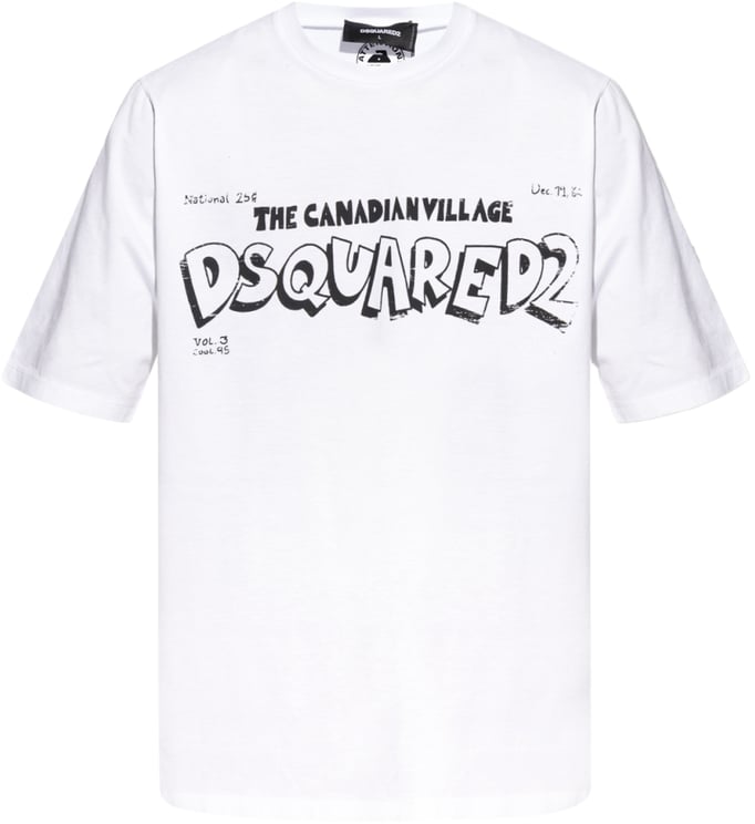 Dsquared2 Skater Fit Canadian Village Logo T-shirt